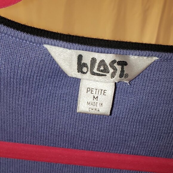 Women's BLAST Petite Blue 2-Piece Tank Top and Cardigan Set  - M - Picture 6 of 6